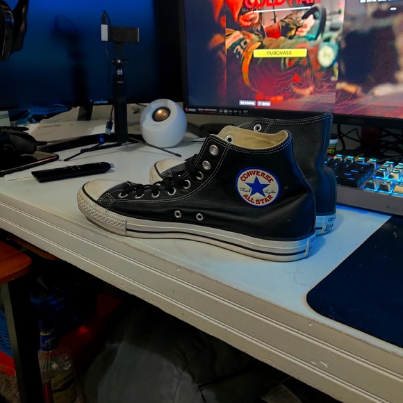 Leather converse chuck taylor black